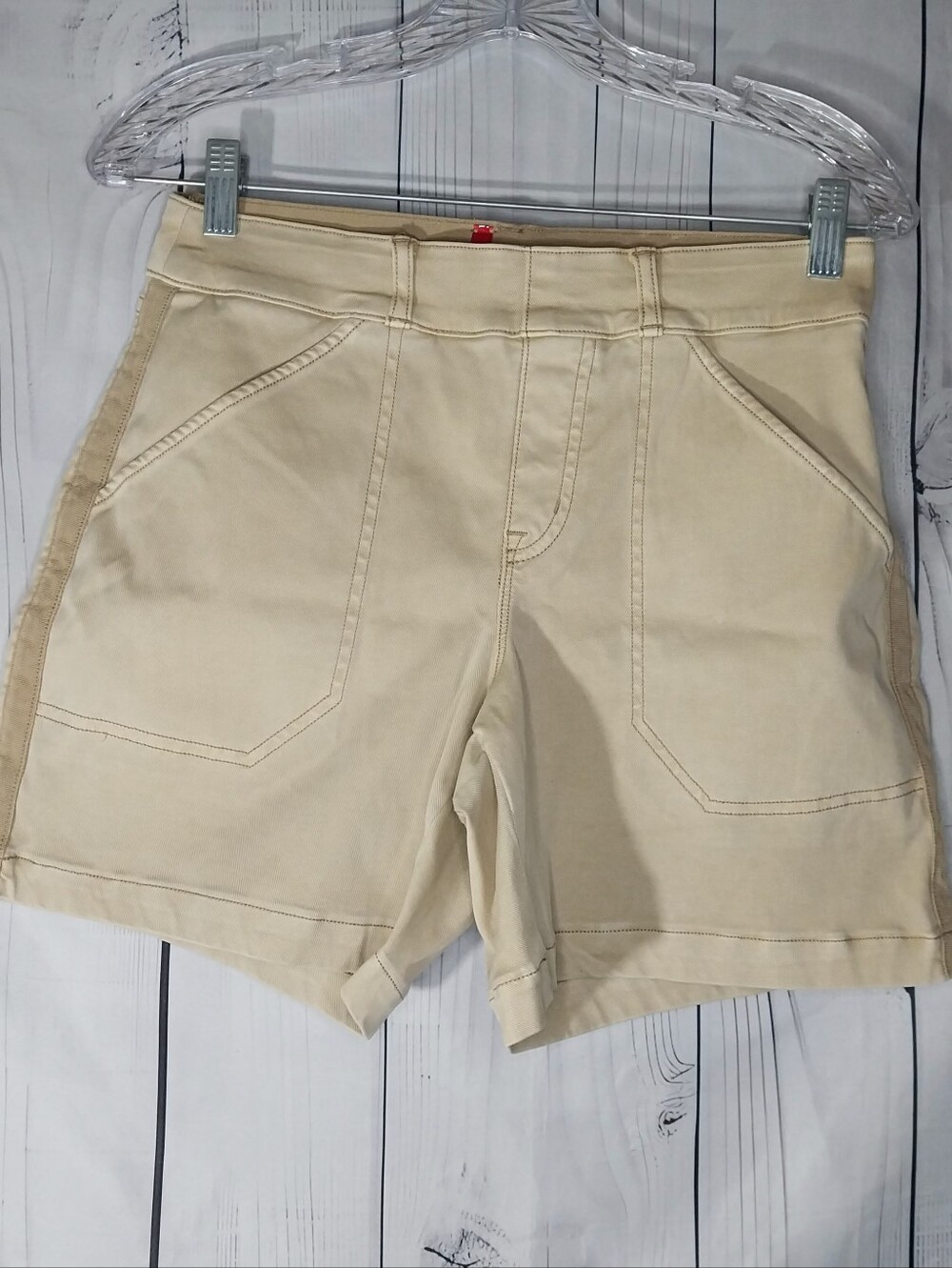 SPANX High Waist Women's Shorts in Beige